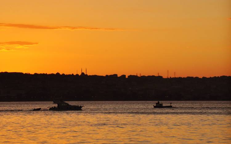 Watching the Sunset on the Büyükçekmece Seafront