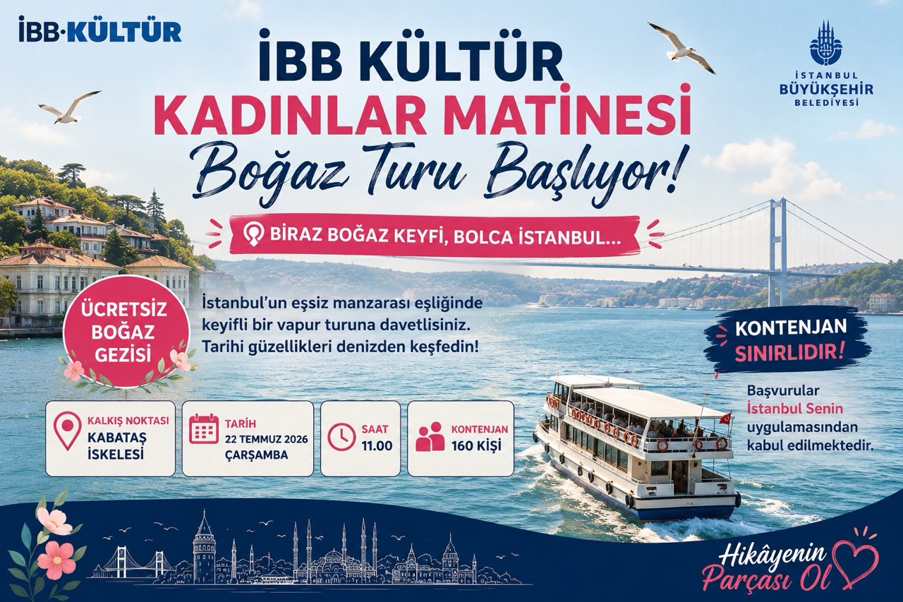 Free Women's Bosphorus Cruise by İBB Culture: Explore Istanbul from the Sea (July 2026)