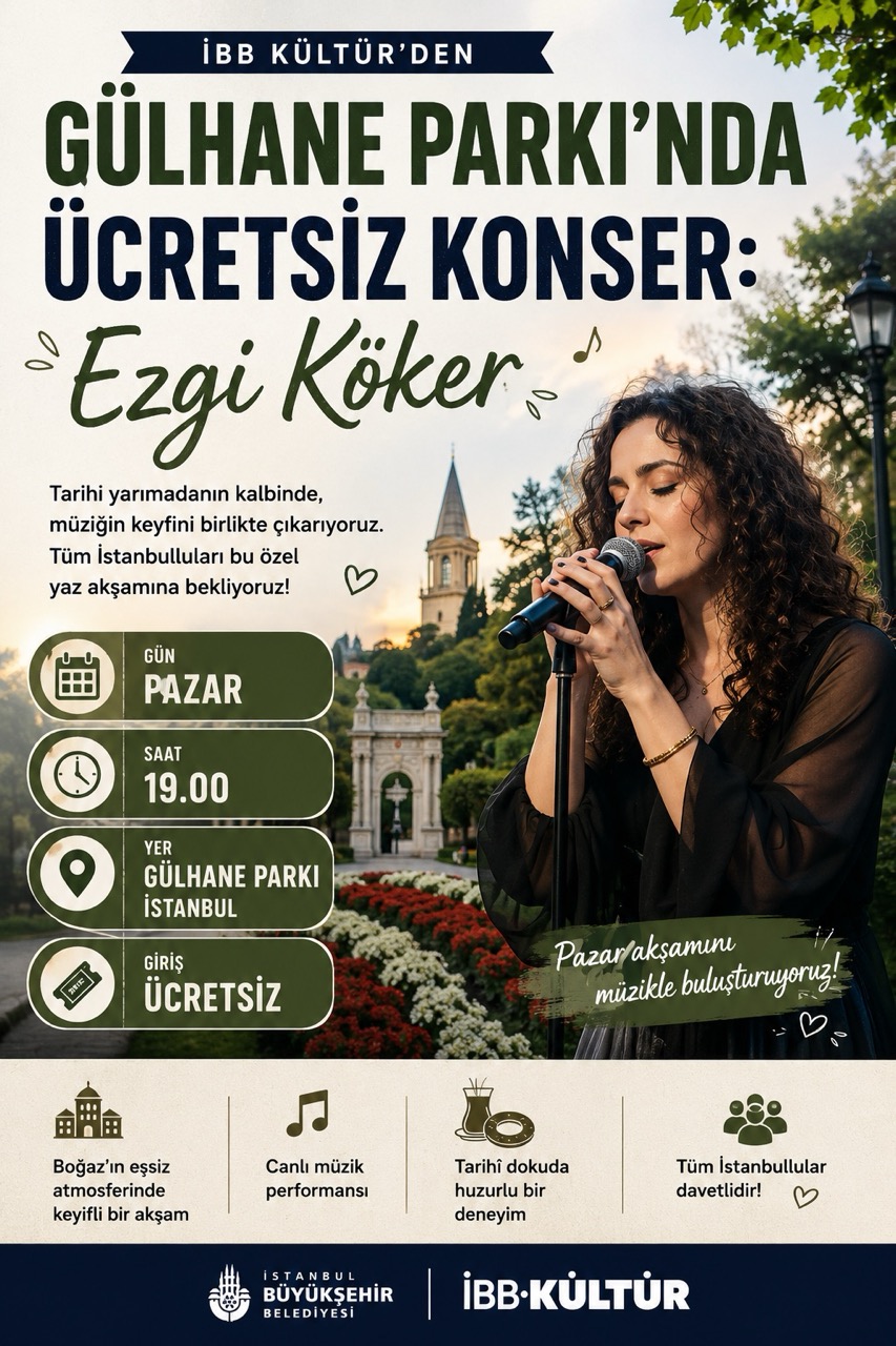 Free Concert at Gülhane Park: Ezgi Köker | Event Details