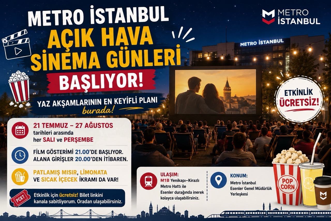 Metro Istanbul Open-Air Cinema Nights 2026: Free Outdoor Movie Screenings in Esenler