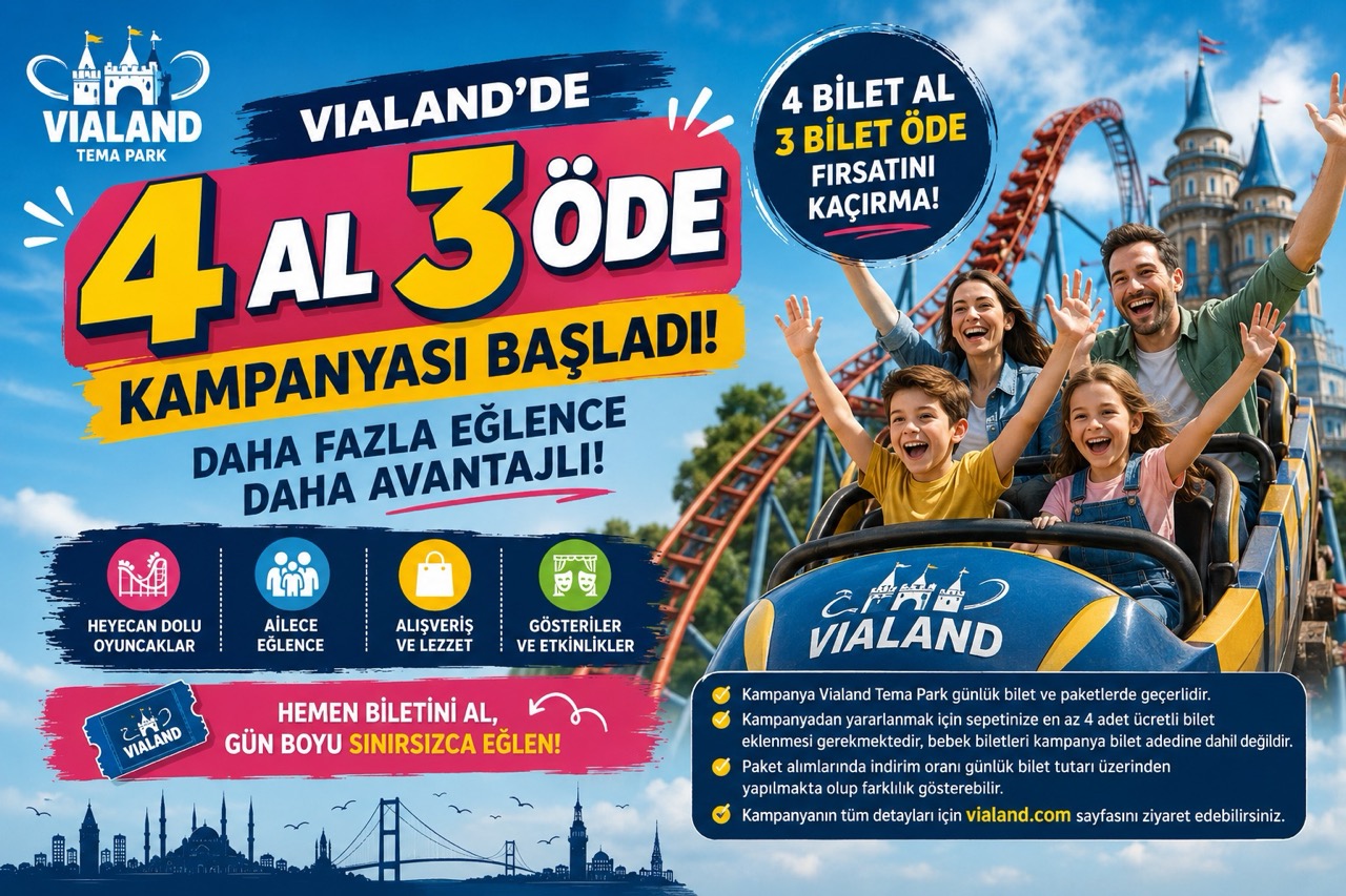Vialand (Isfanbul) 4 for 3 Ticket Deal: Save More at Istanbul's Biggest Theme Park
