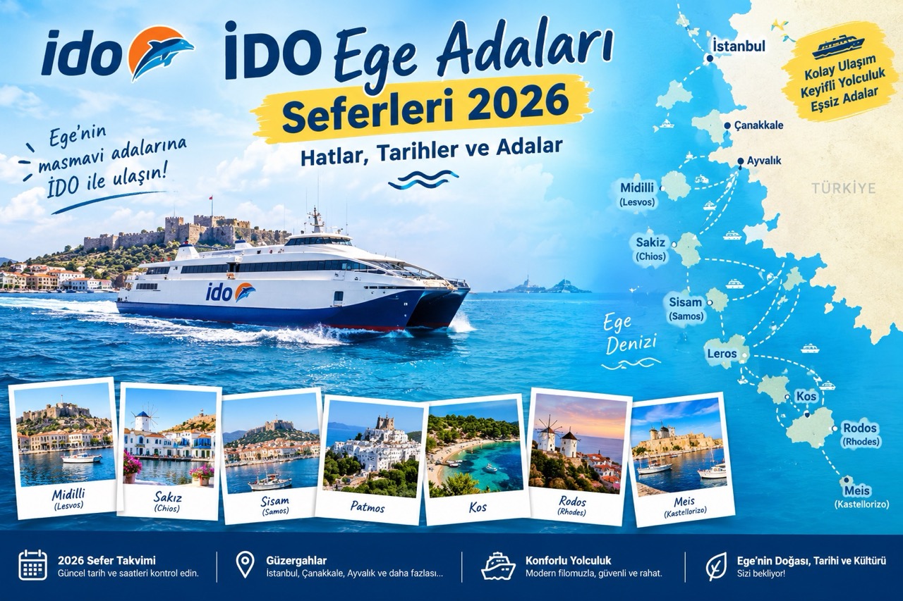 İDO Ege Adaları Seferleri 2026: Hatlar, Tarihler ve Adalar