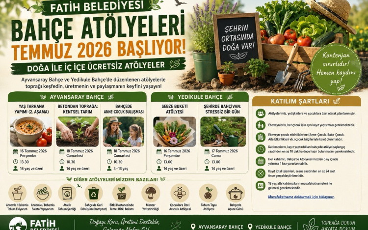 Fatih Belediyesi Bahçe Atölyeleri..