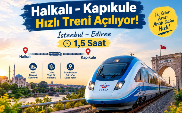Halkalı – Kapıkule Hızlı Treni Açılıyor: İstanbul – Edirne 1,5 Saat
