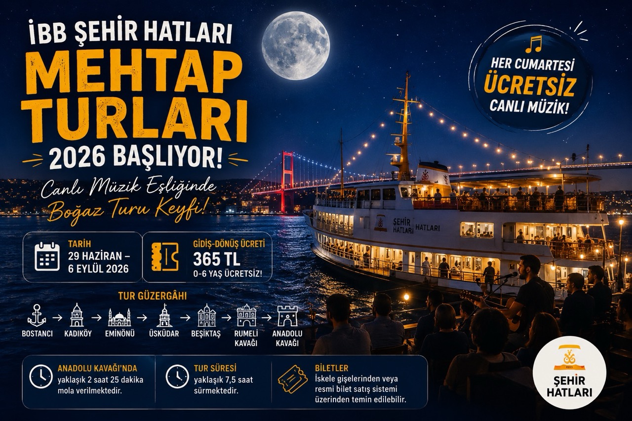 İBB Şehir Hatları Mehtap Turları 2026 Başlıyor! Canlı Müzik Eşliğinde Boğaz Turu Rehberi