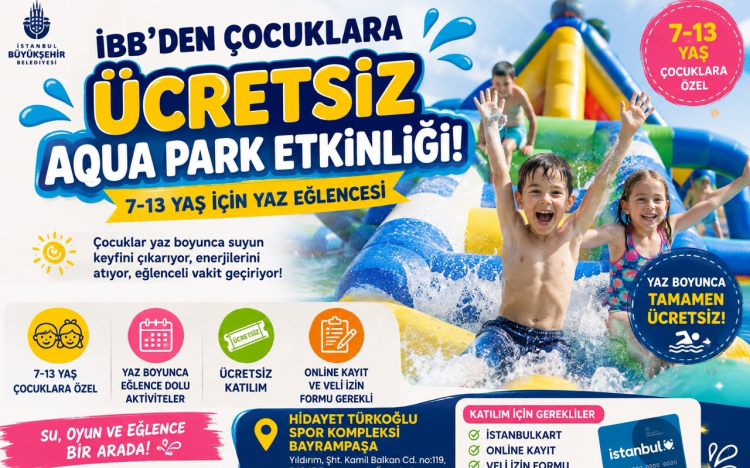 İBB’den Çocuklara Ücretsiz Aqua P..