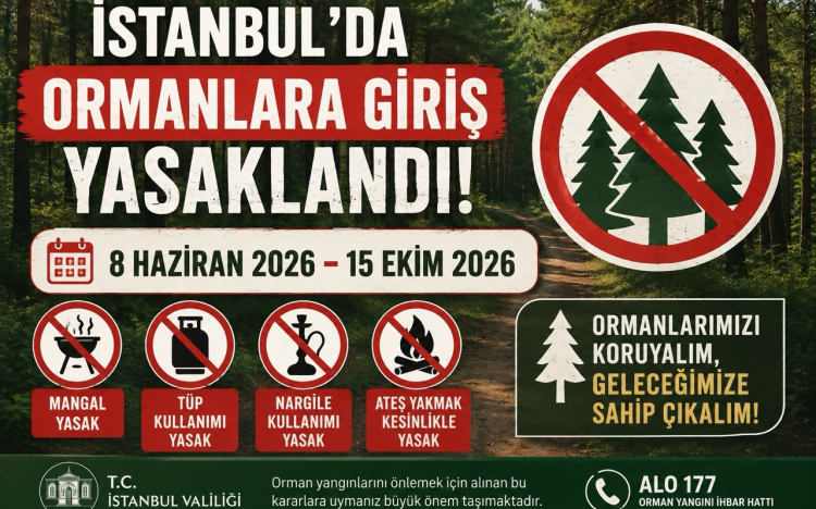 İstanbul’da Ormanlara Giriş Yasak..