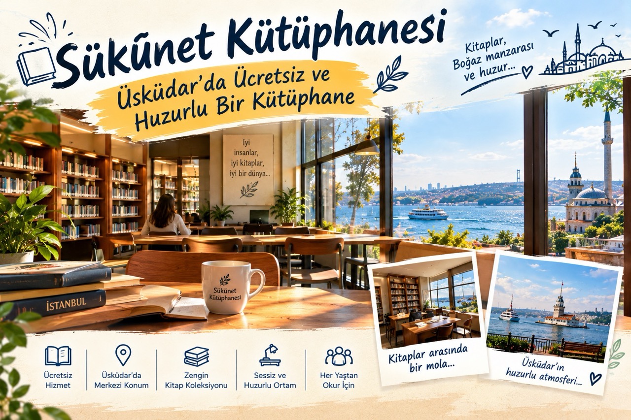 Sükûnet Kütüphanesi: Üsküdar'da Ücretsiz ve Huzurlu Bir Kütüphane