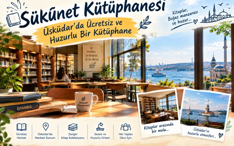 Sükûnet Kütüphanesi: Üsküdar'da Ücretsiz ve Huzurlu Bir Kütüphane