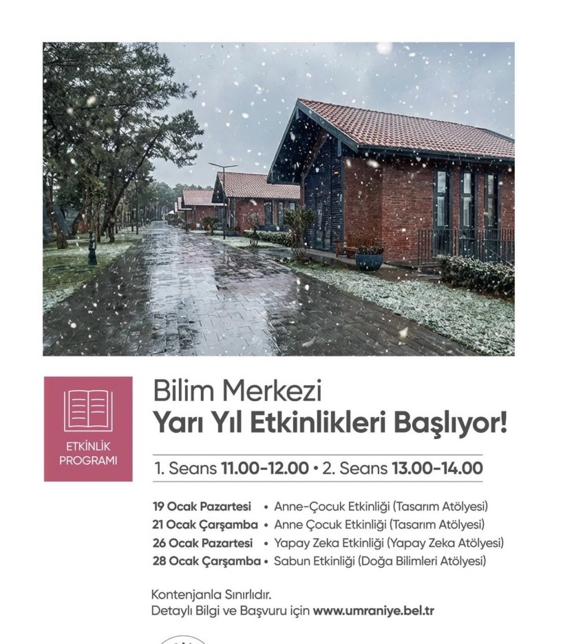 Ümraniye Bilim Merkezi Yarıyıl Tatili Etkinlikleri | Ücretsiz Çocuk Atölyeleri